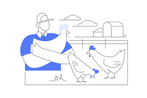 Cage-free animal living isolated, an Illustration by Visual Generation