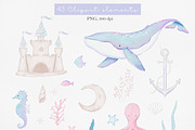 Charming ocean.Watercolor collection, an Animal Illustration by AfonshinaArt (Thumbnail 10 of 11)