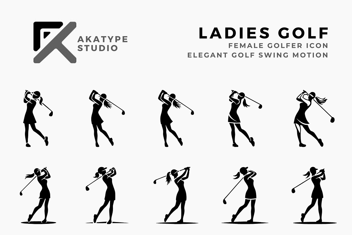 Ladies Golf Icon Vector, an Icon by Akatype Studio (Photo 1 of 3)