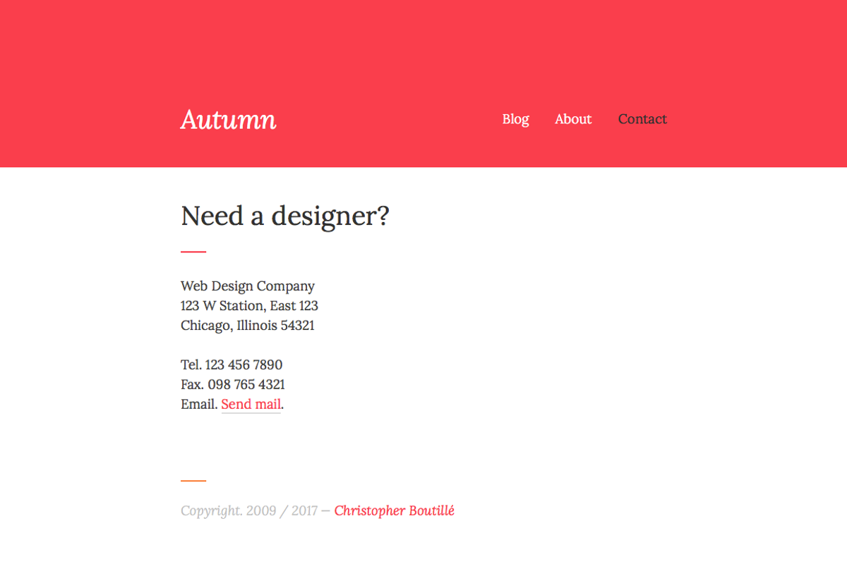 Autumn, for Kirby 2 CMS, a Templates & Theme by Starckio (Photo 5 of 5)