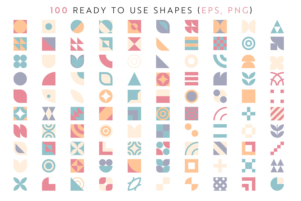 Pastel Geometry Pattern DIY, an Object Graphic by Kandella's Art (Photo 2 of 12)