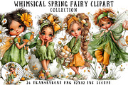 Whimsical Spring Fairy Clipart, an Illustration by OK Design (Thumbnail 1 of 6)