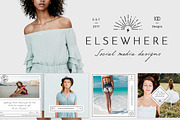 Elsewhere Vintage Social Media Pack, a Social Media Template by NordWood (Thumbnail 1 of 8)