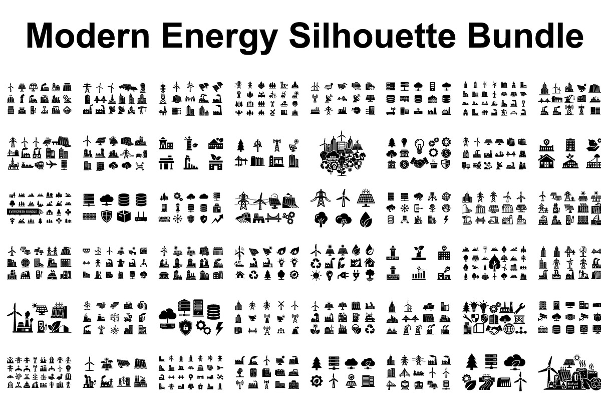 Modern Energy Industry Silhouette, a Graphic by hafijul (Photo 1 of 14)