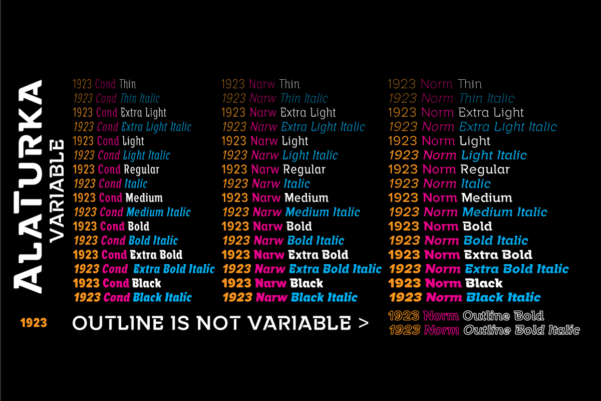 Alaturka Variable, a Sans Serif Font by BULENT YUKSEL (Photo 13 of 15)