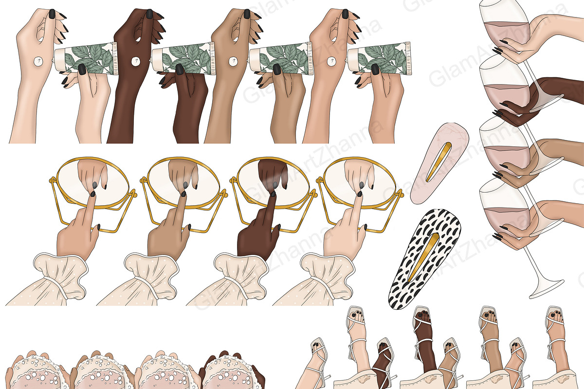 Self Love Clipart, a Healthcare Illustration by GlamArtZhanna (Photo 4 of 5)