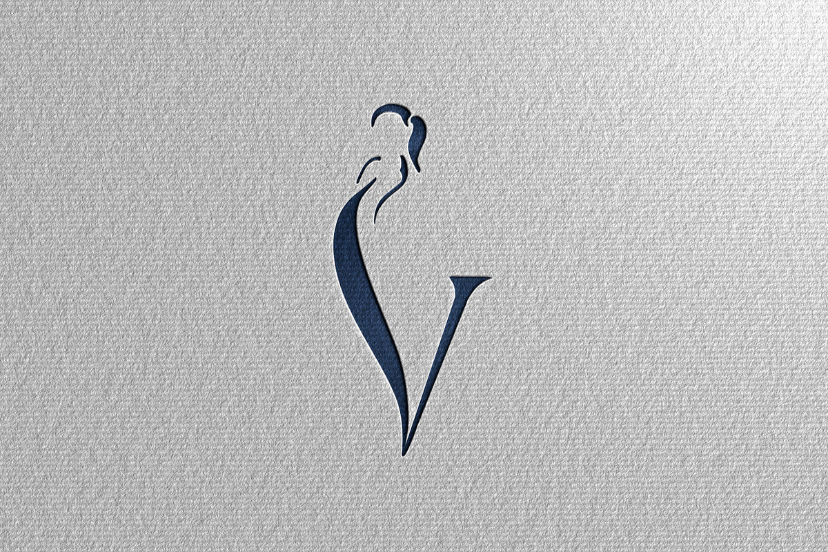 V initial logo for lady beauty salon, a Branding & Logo Template by Alexandra De Angelis (Photo 3 of 4)