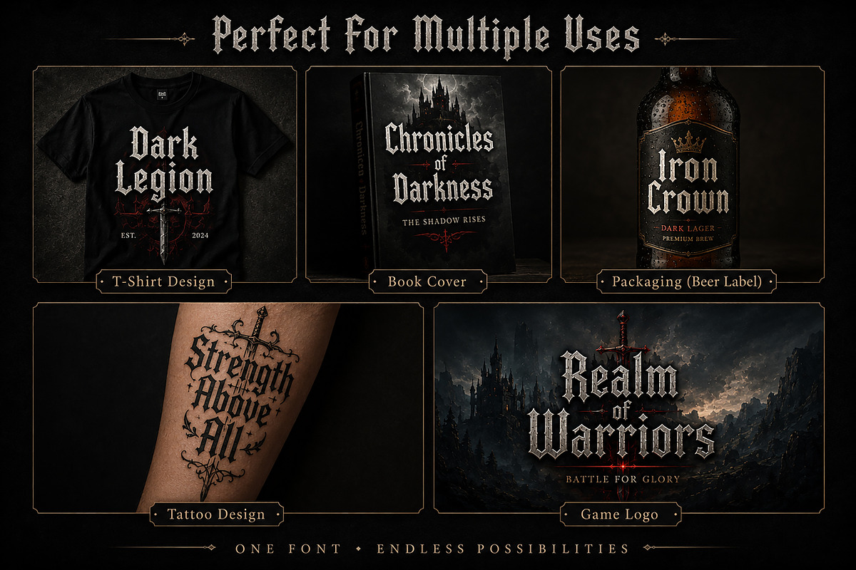Nightforge Gothic, a Blackletter Font by Wow Magic (Photo 2 of 6)