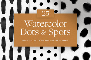 25 Watercolor Polka Dot Patterns