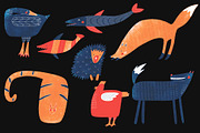 25 Hand Drawn Animals ClipArt, an Animal Illustration by Sasha Mitkalova (Thumbnail 3 of 3)