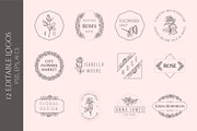 Rose flowers and logos collection, a Branding & Logo Template by Genestro Shop (Thumbnail 2 of 5)