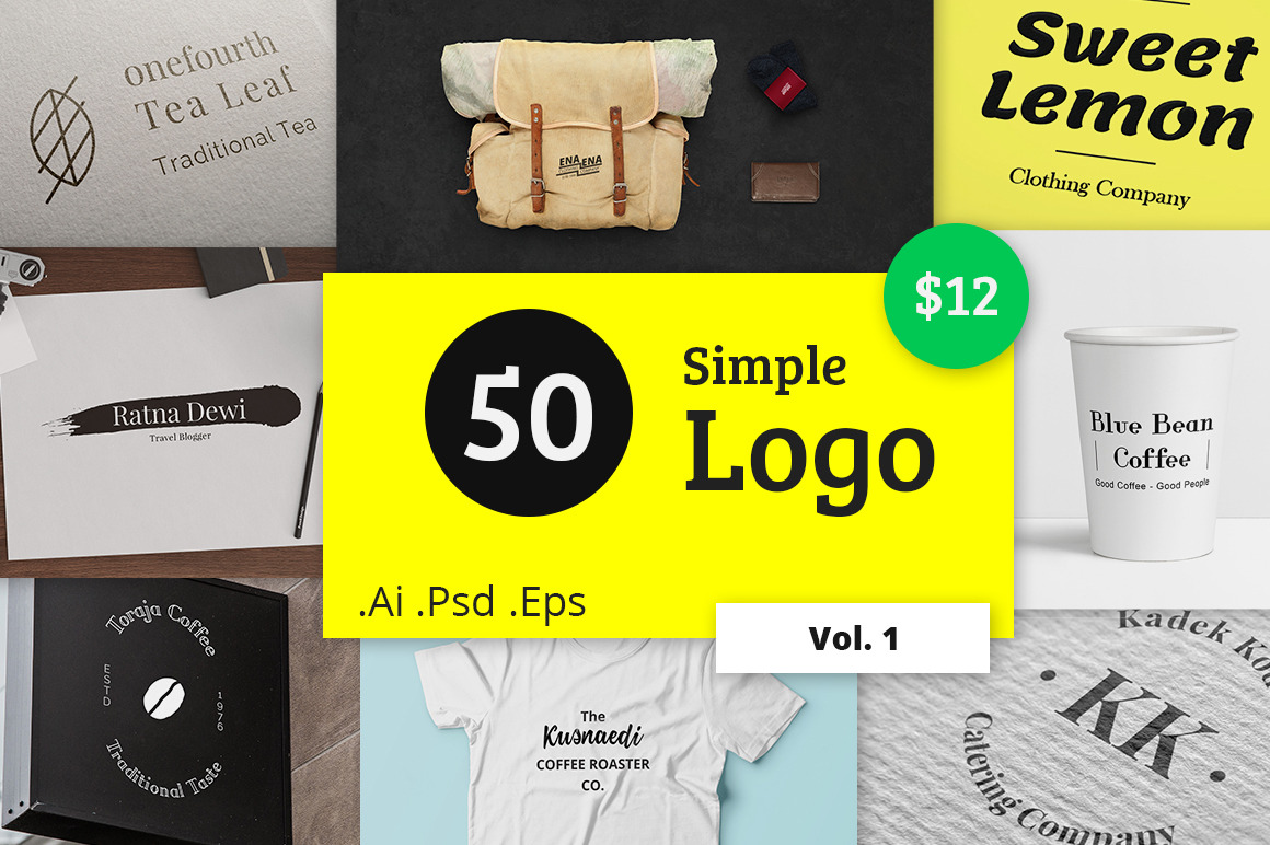 50 Simple Logo, a Branding & Logo Template by ekoanug