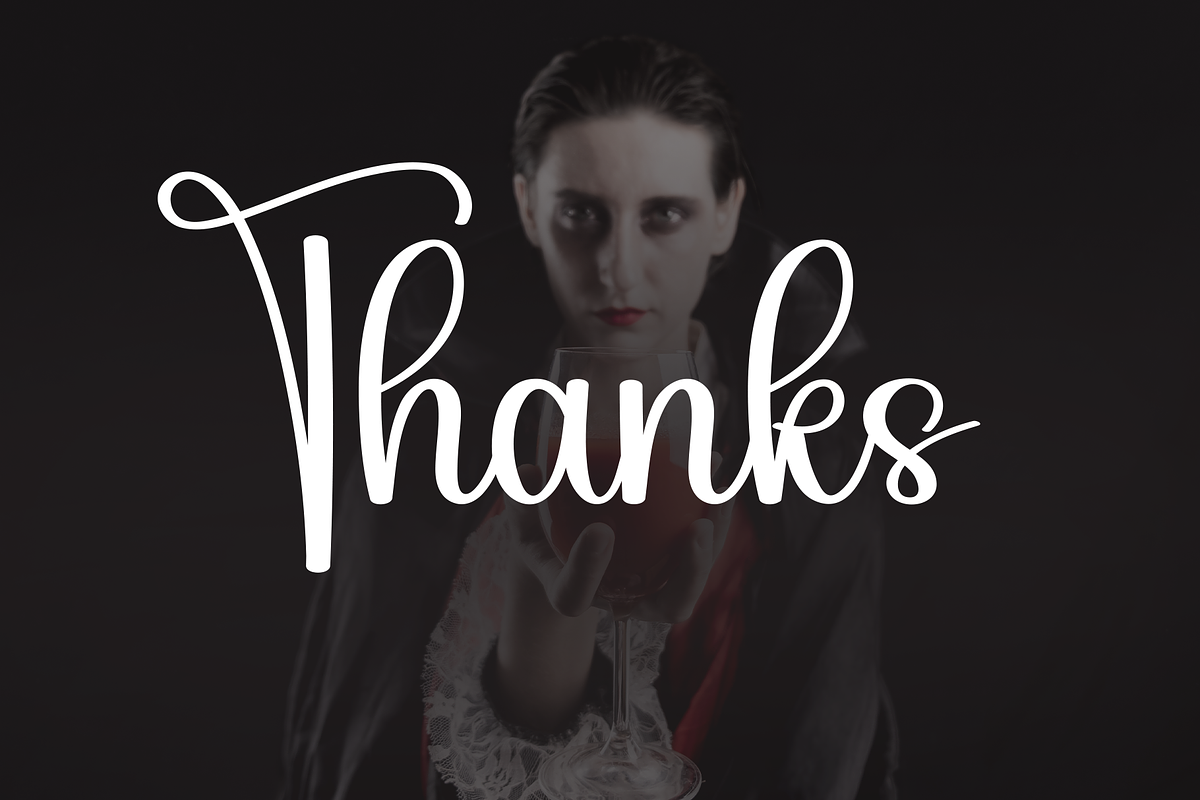 Vampire | Script Font, a Handwritten Font by Scratchones (Photo 8 of 8)