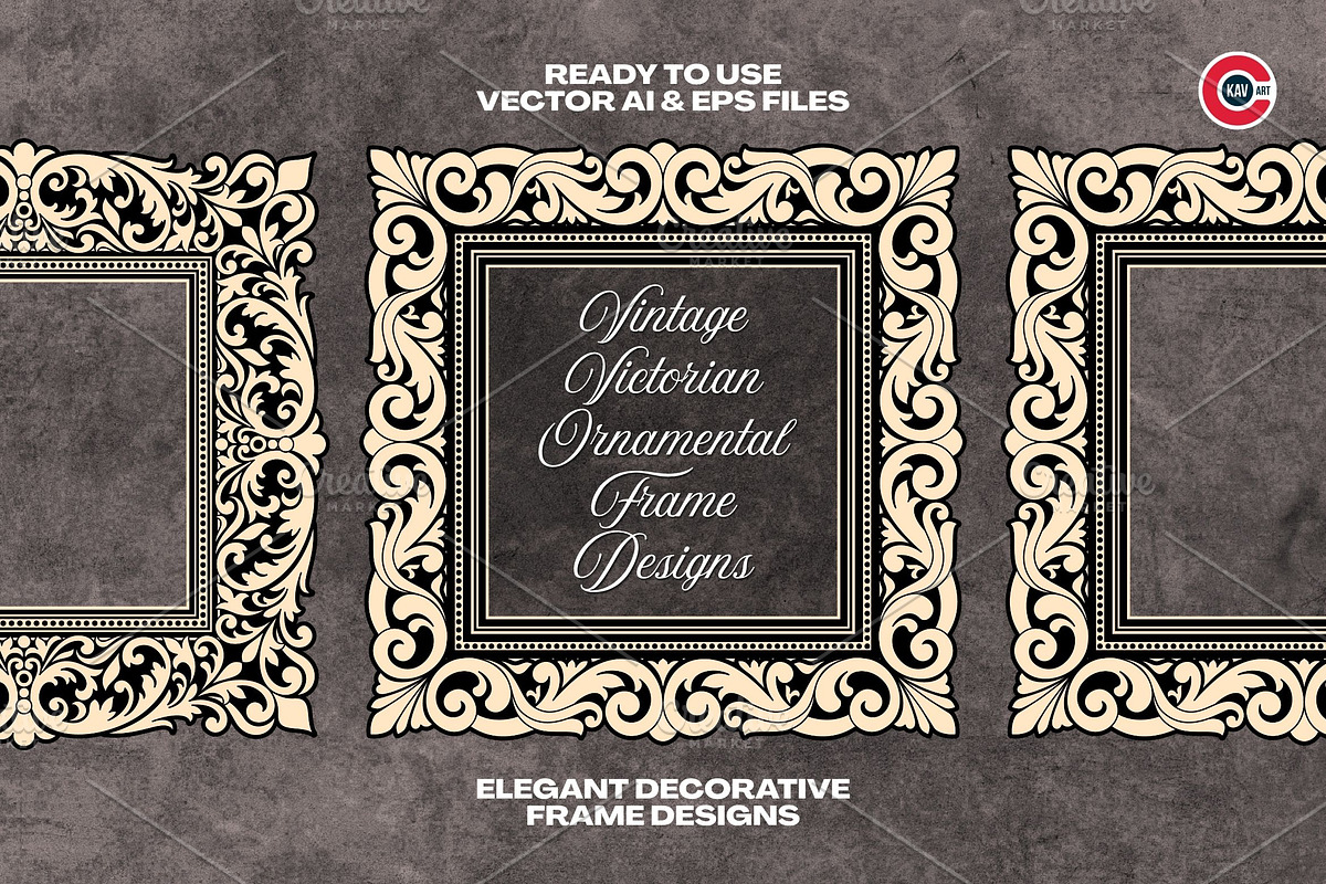 Vintage Classic Ornamental Frames, a Decorative Illustration by C-Kav (Photo 3 of 5)