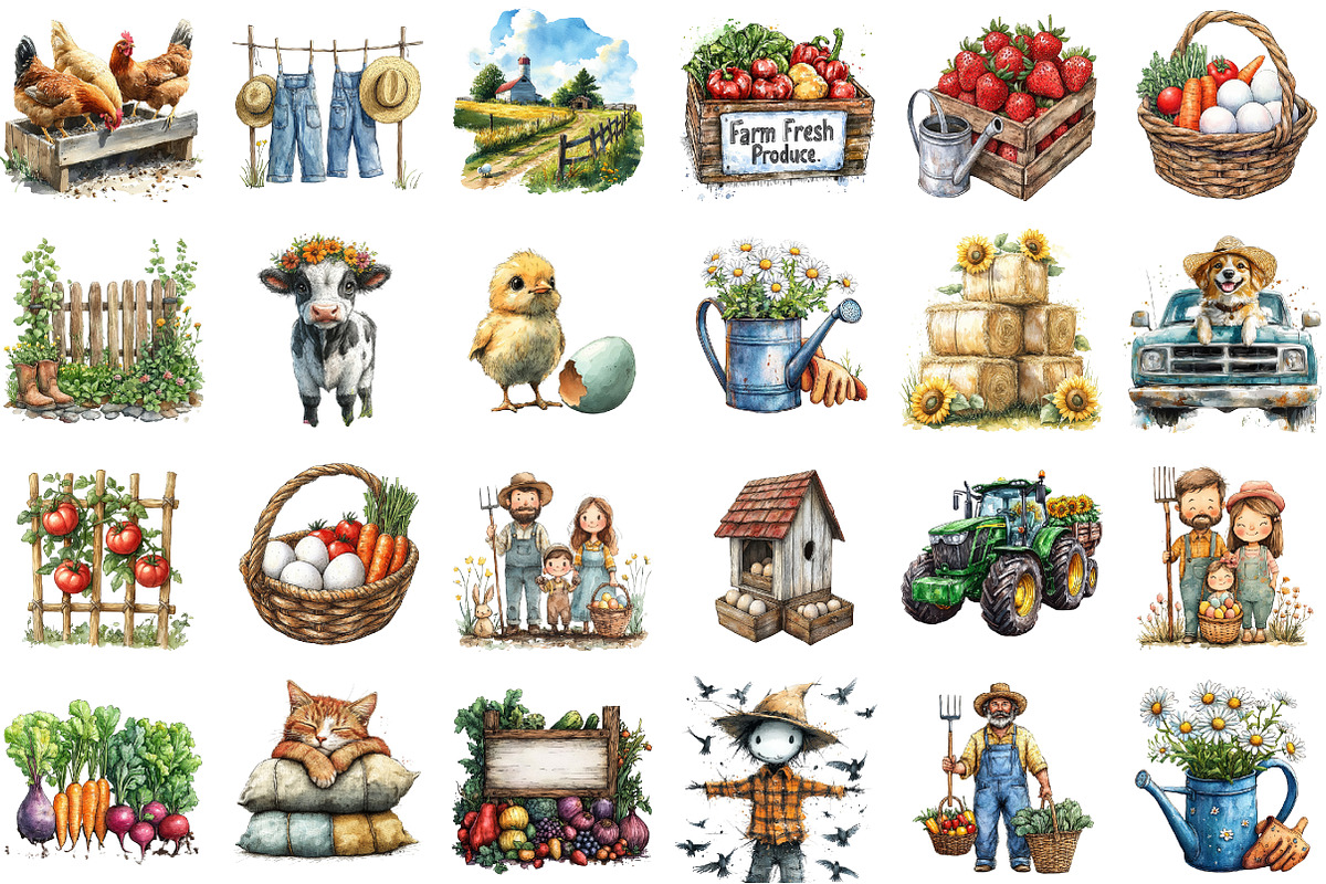 Farmer Life Sublimation Clipart, an Illustration by Sublimation Artist (Photo 2 of 6)