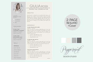 Giulia Rossi Resume Template Cover