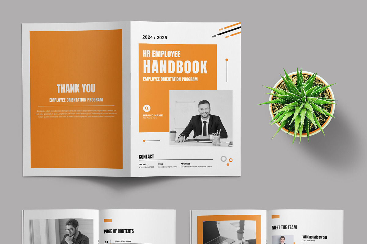 Employee Handbook Template Layout, a Brochure Template by ContestDesign (Photo 2 of 4)