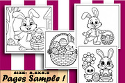 Bunny Easter Bold & Easy Coloring, an Animal Illustration by Printable Design Store (Thumbnail 3 of 4)