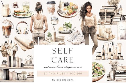 Self Care Collection, a Person Illustration by PeDe Designs