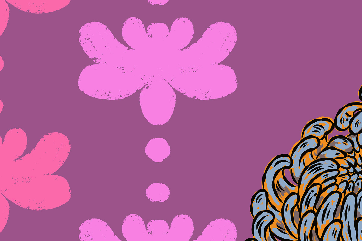 Chrysanthemum Floral Folk Motif, a Pattern Graphic by NayaChu (Photo 6 of 9)