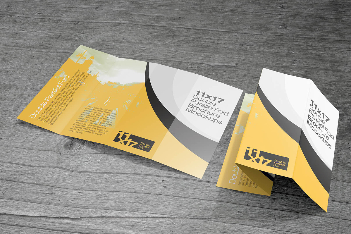 1117 Double parallel Fold Mockups, a Mockup by Vectogravic Design