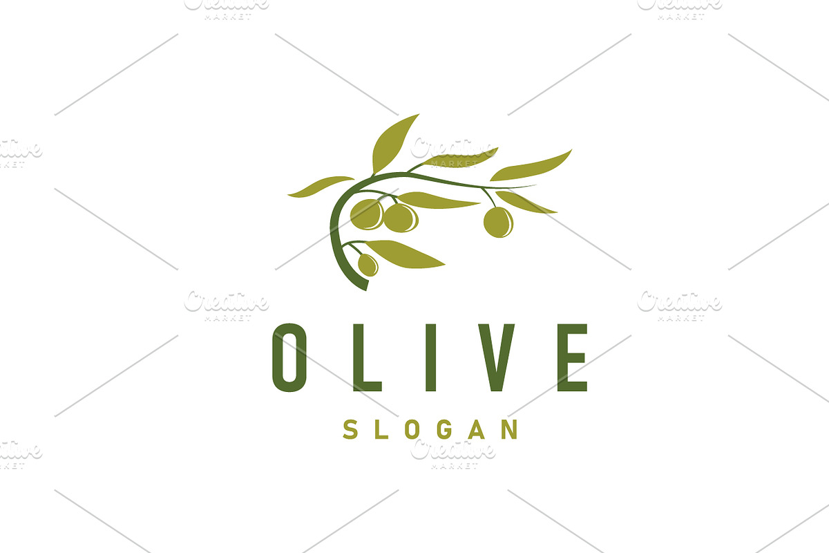 Olive Logo Olive Leaf Plant Herbal, a Branding & Logo Template by Maylianaw28