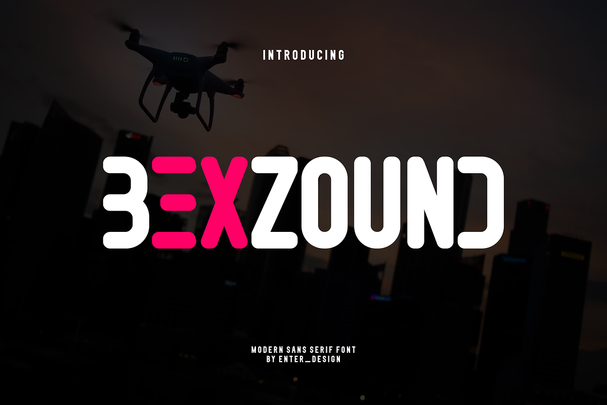 Bexzound Font, a Sans Serif Font by albert_kalingga (Photo 1 of 6)