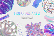 Holo Iridescence 3D Shapes graphics, a Graphic by LarysaZabrotskaya (Thumbnail 10 of 10)