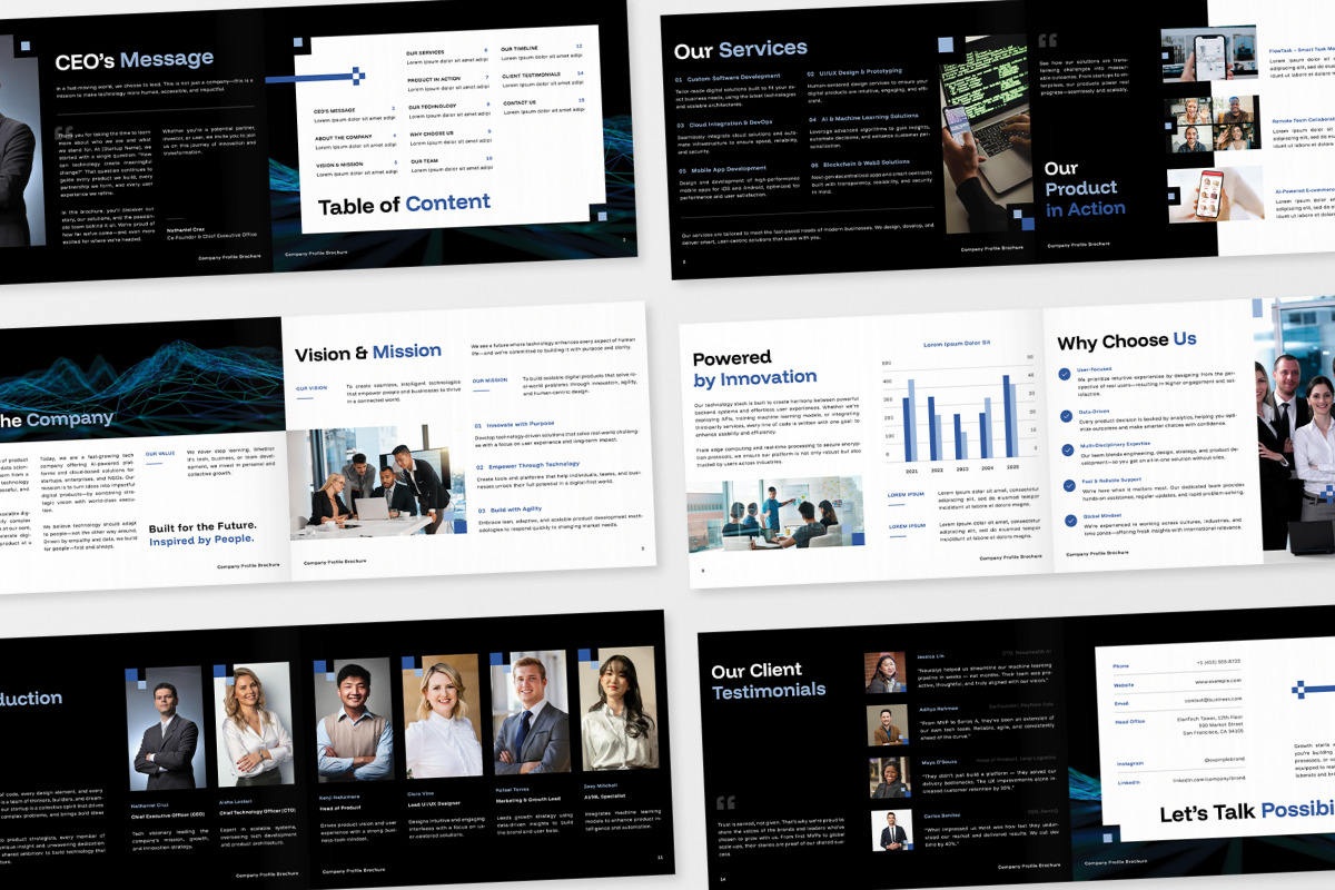 Tech Startup Company Profile Brochur, a Brochure Template by twinstd (Photo 5 of 6)
