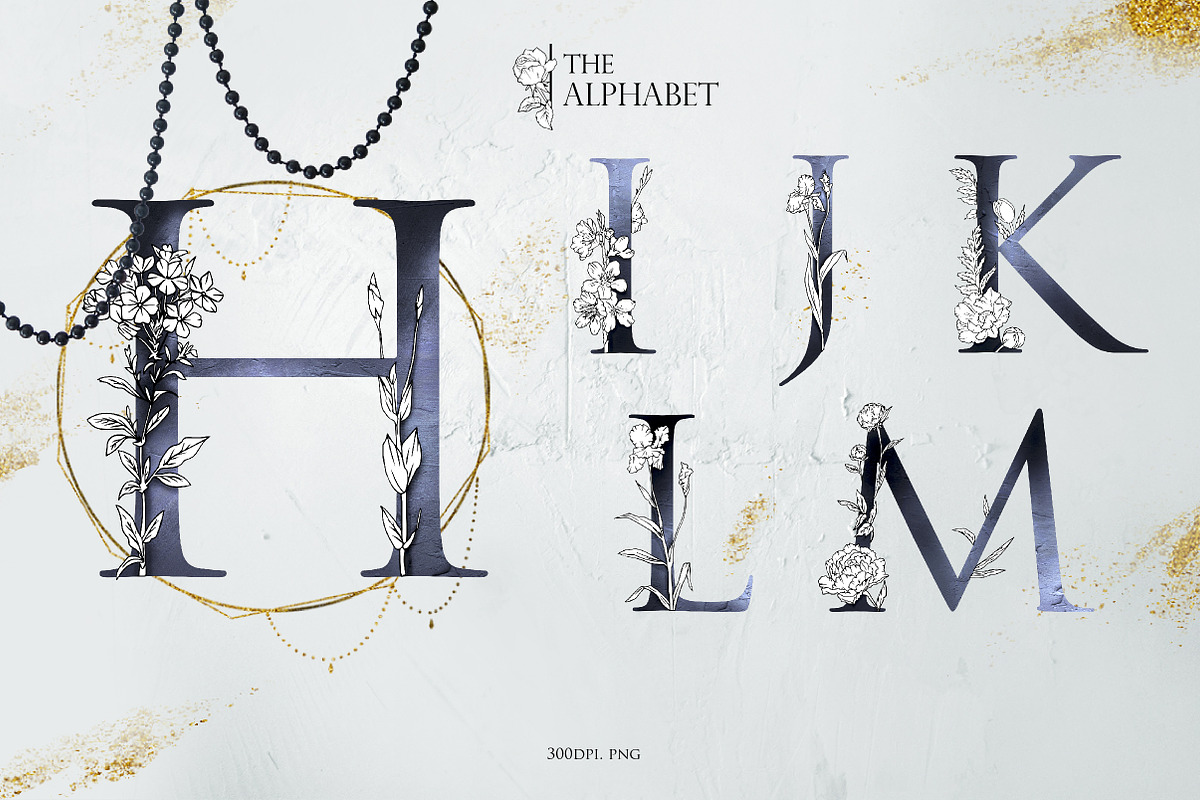 Spells Floral Alphabet and Monogram, a Texture Illustration by Infinity Creativity (Photo 3 of 14)