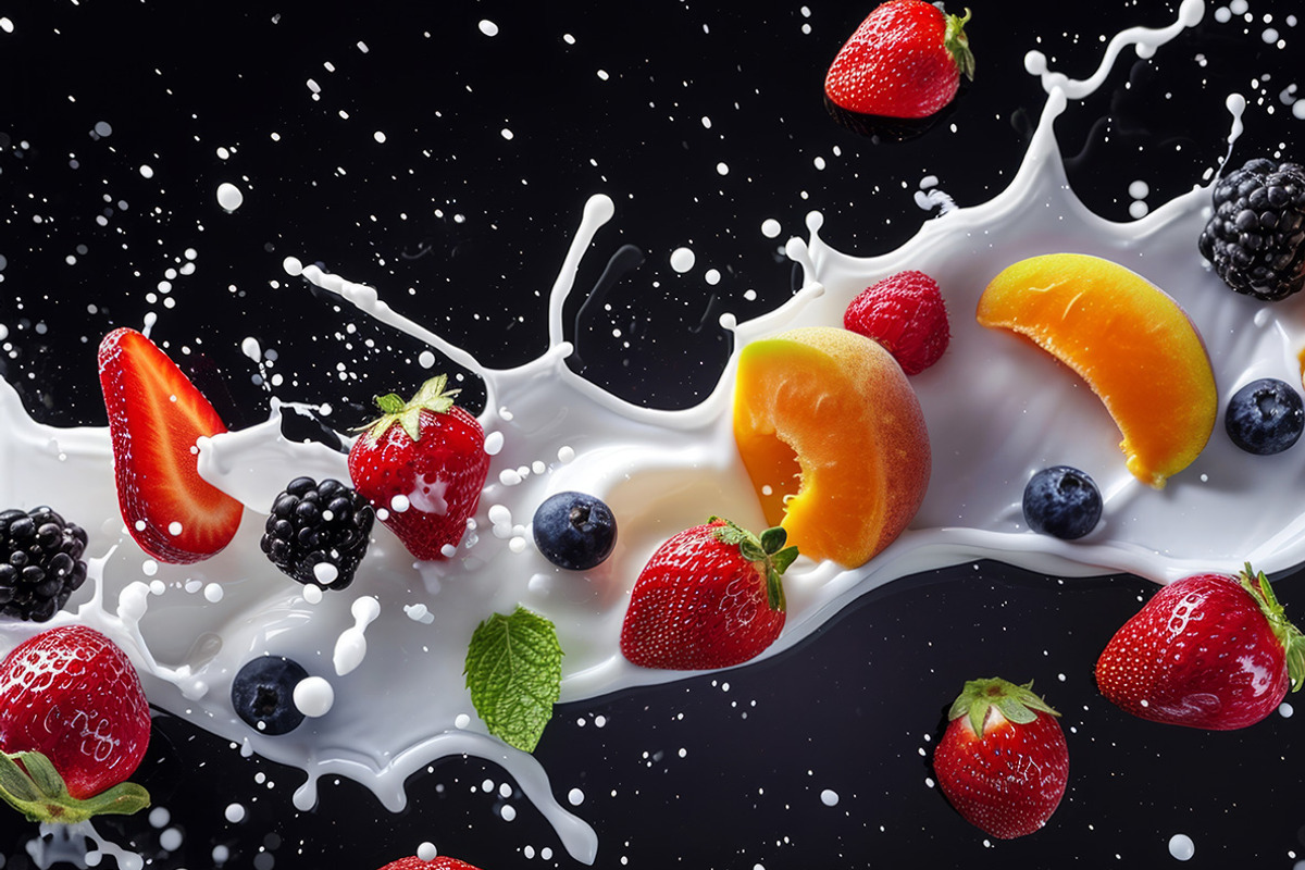 102 Fruits & berries milk splashes, a Food & Drink Photo by Handmadefont (Photo 4 of 16)