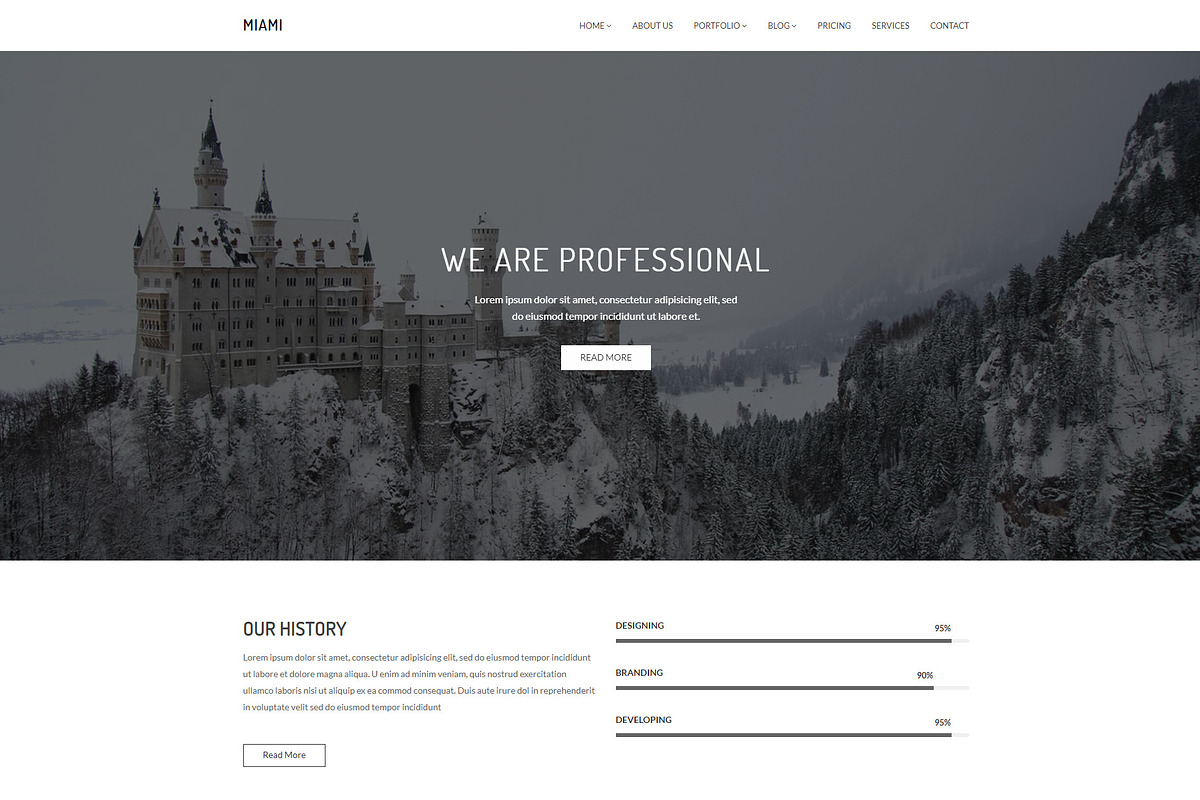 Miami - Minimal Portfolio Template, a Bootstrap Template by HasThemes (Photo 2 of 2)
