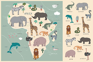 Animals World Map2