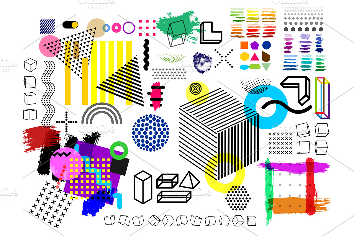 Trend halftone geometric shapes, a Texture Graphic by Vector photo shop (Photo 1 of 2)