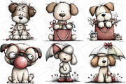 Cute Funny Dog - Whimsical Clipart, an Illustration by DreamPrint404 (Thumbnail 3 of 6)