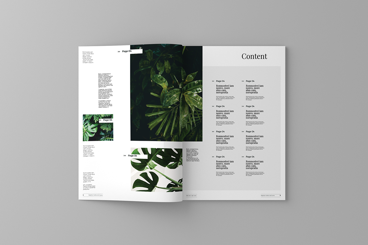 Garden And Leaves Magazine Template, a Magazine Template by spidergraph (Photo 3 of 16)