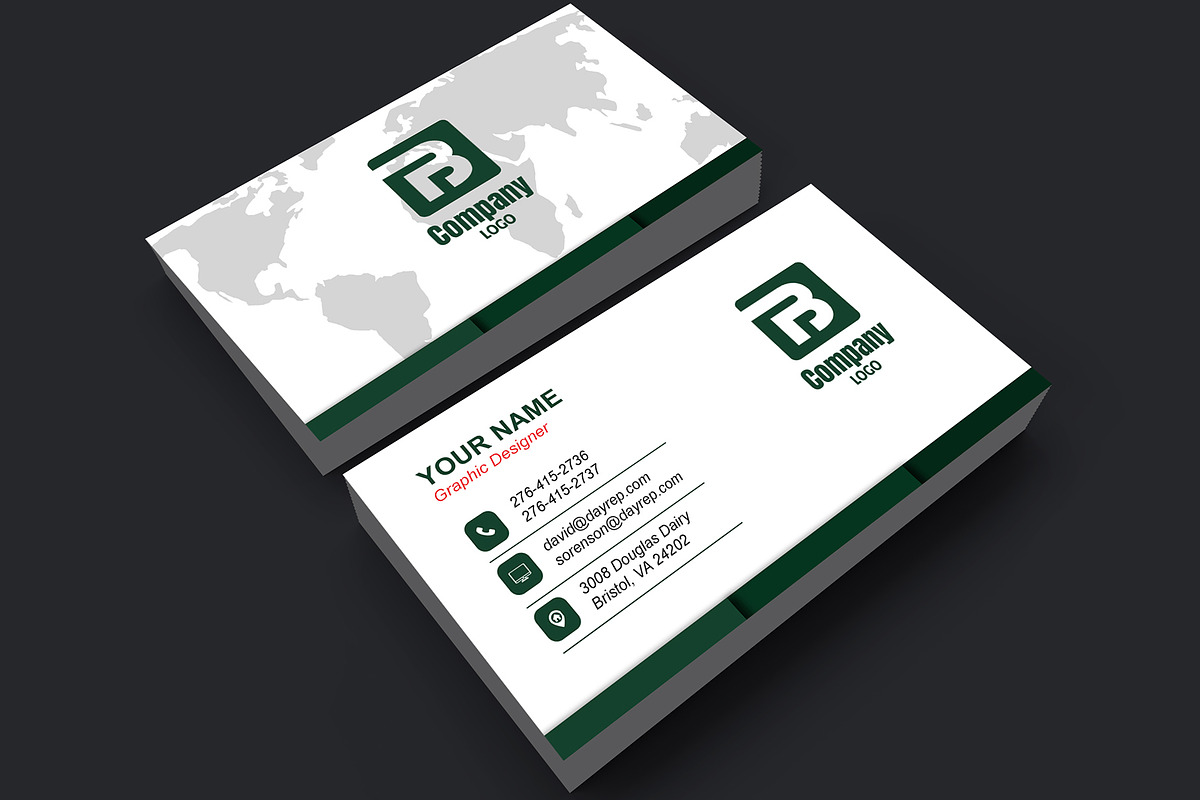Clean Realtor Card Template PSD preview 3
