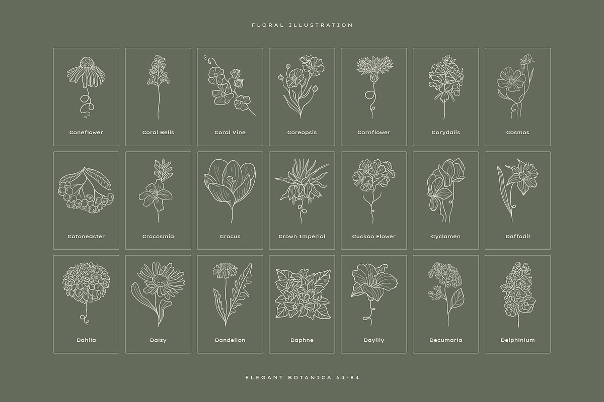 Elegant Botanica | Logo Kit, a Branding & Logo Template by KetteCreate (Photo 6 of 20)