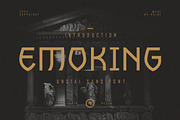 Emoking - Uncial Sans Serif Font, a Sans Serif Font by Typia Nesia (Thumbnail 1 of 15)