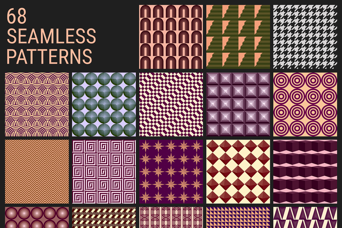 Abstract Geometry. Seamless Patterns, a Pattern Graphic by AnMark (Photo 4 of 5)