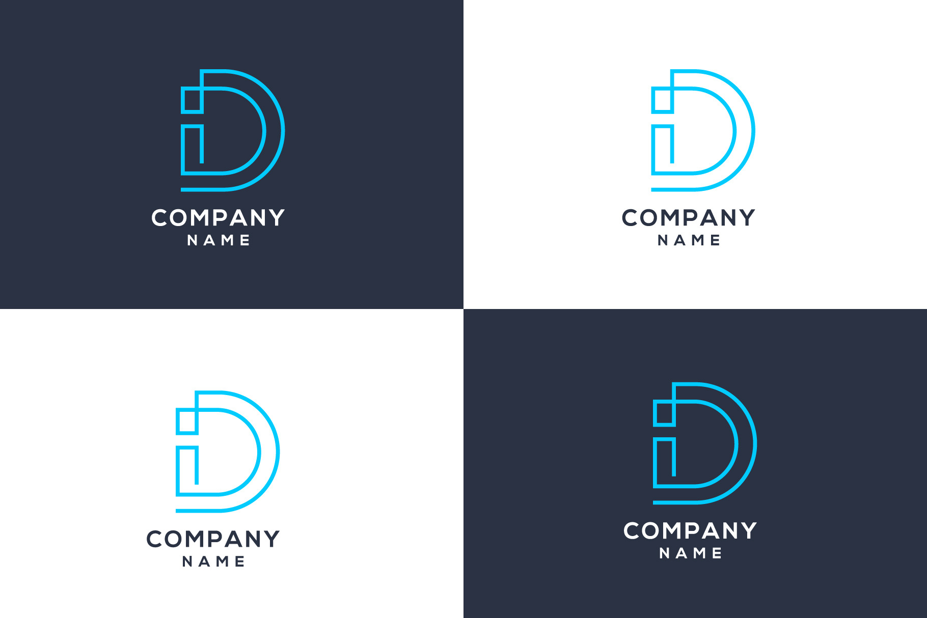Monogram icon logo ID or DI, a Branding & Logo Template by idesign_4u