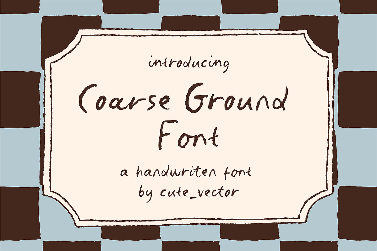 Coarse Ground Handwritten Font, a Handwritten Font by Cute Atelier (Photo 1 of 11)