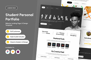 Aveline - Student Portfolio Landing, a Landing Page Template by productype1