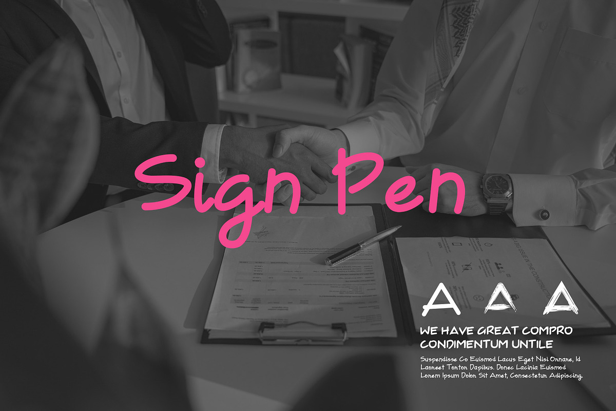Sign Pen Font, a Handwritten Font by MRI STUDIO (Photo 1 of 20)