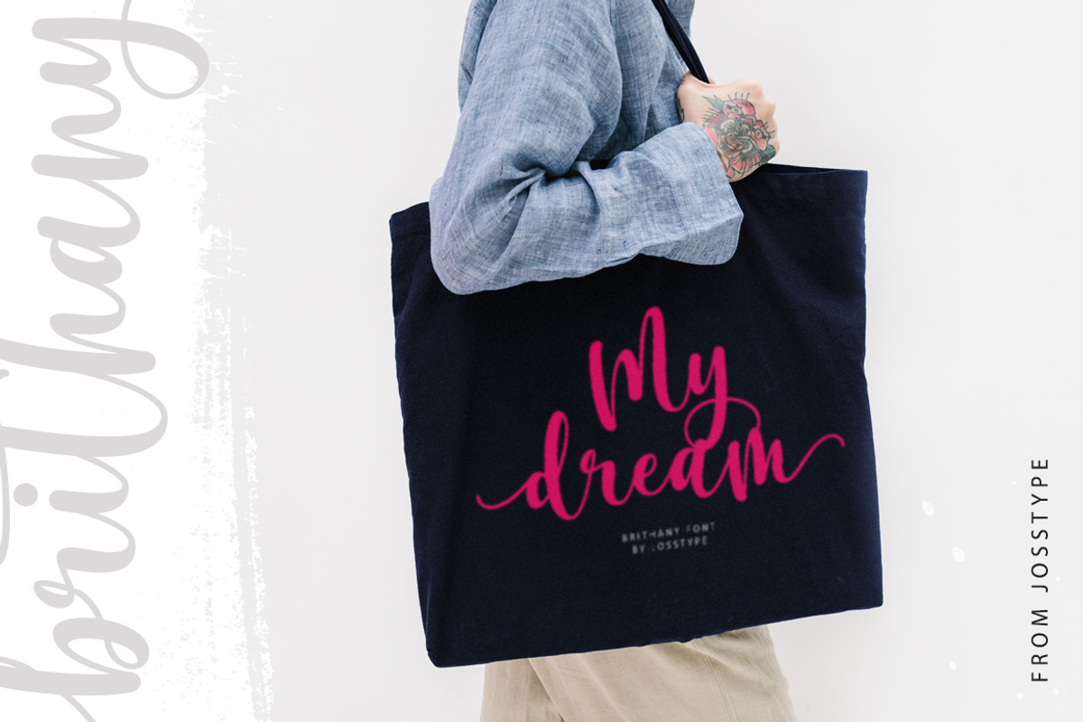 Brithany script, a Font by josstype (Photo 4 of 7)