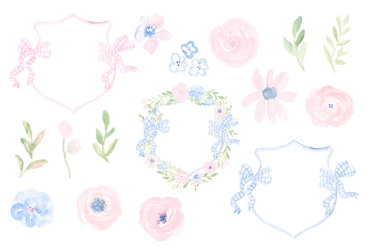 Double Gingham Bow Crest Creator, an Illustration by PrettyGrandmillennial