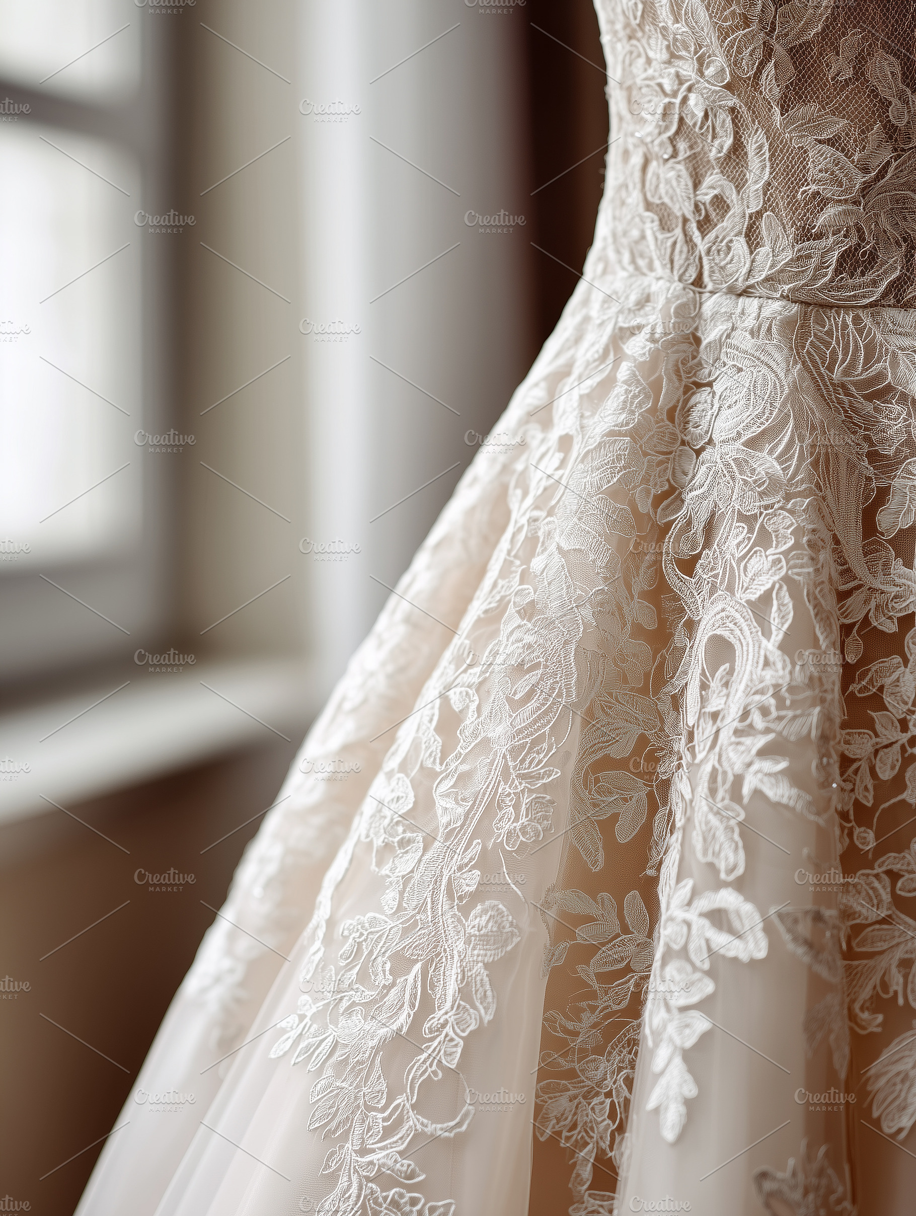 Delicate lace wedding dress., a Beauty & Fashion Photo by MistyDay