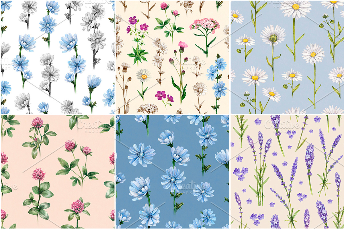 Watercolour wild nature, a Pattern Graphic by Sundra (Photo 13 of 19)