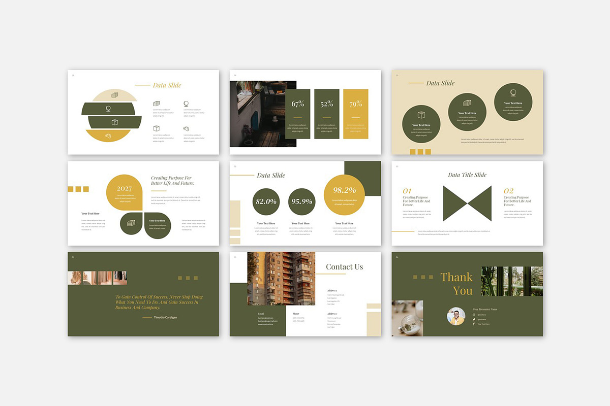 Olive - Minimalist Brand Powerpoint, a Presentation Template by Robs Daily Design (Photo 6 of 7)