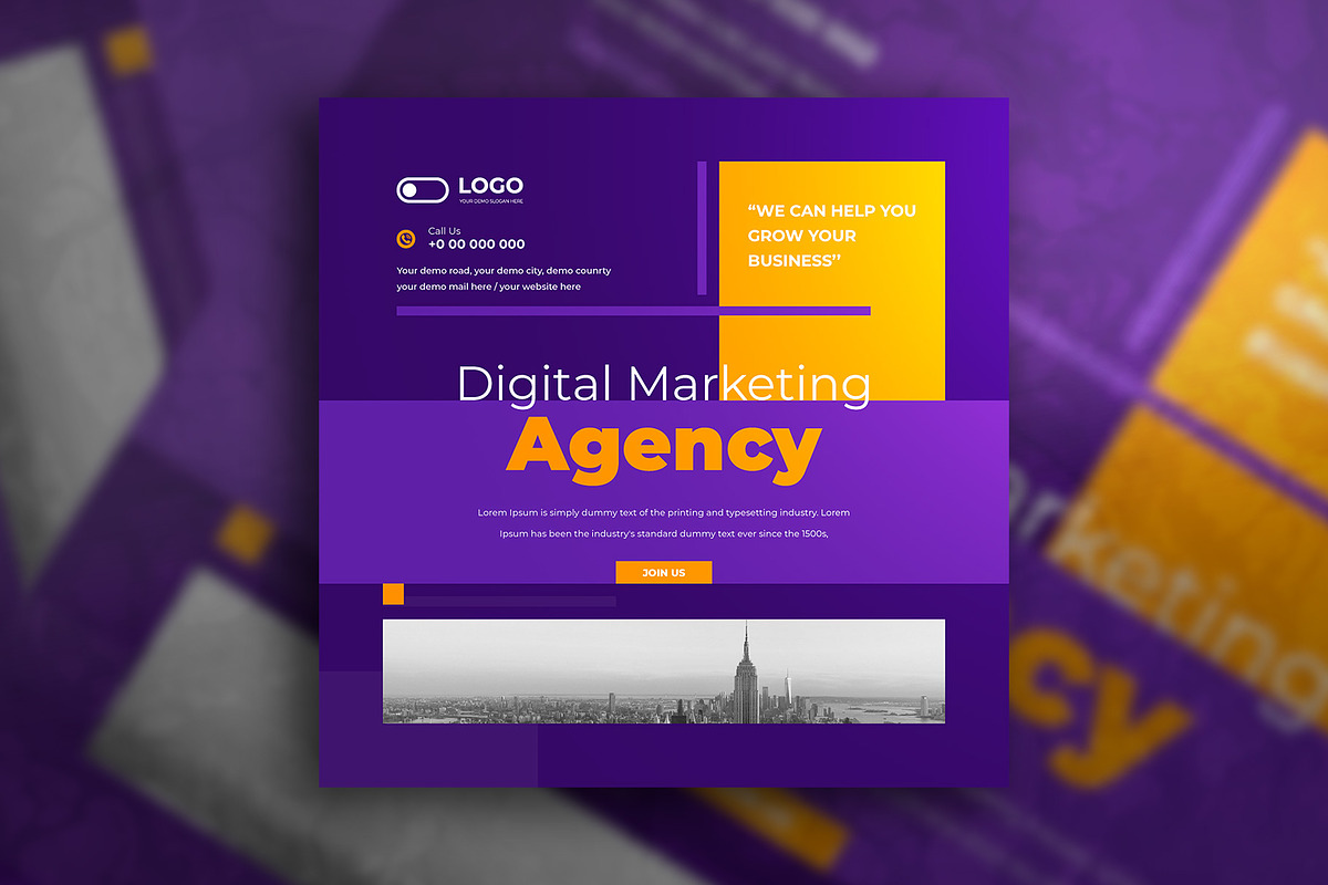 Marketing agency social media post, a Social Media Template by Tanmoy Topu (Photo 6 of 6)
